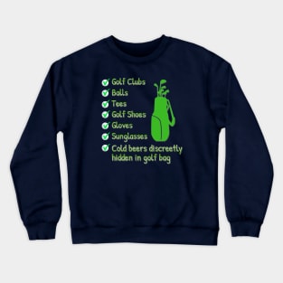 Golf Checklist Crewneck Sweatshirt